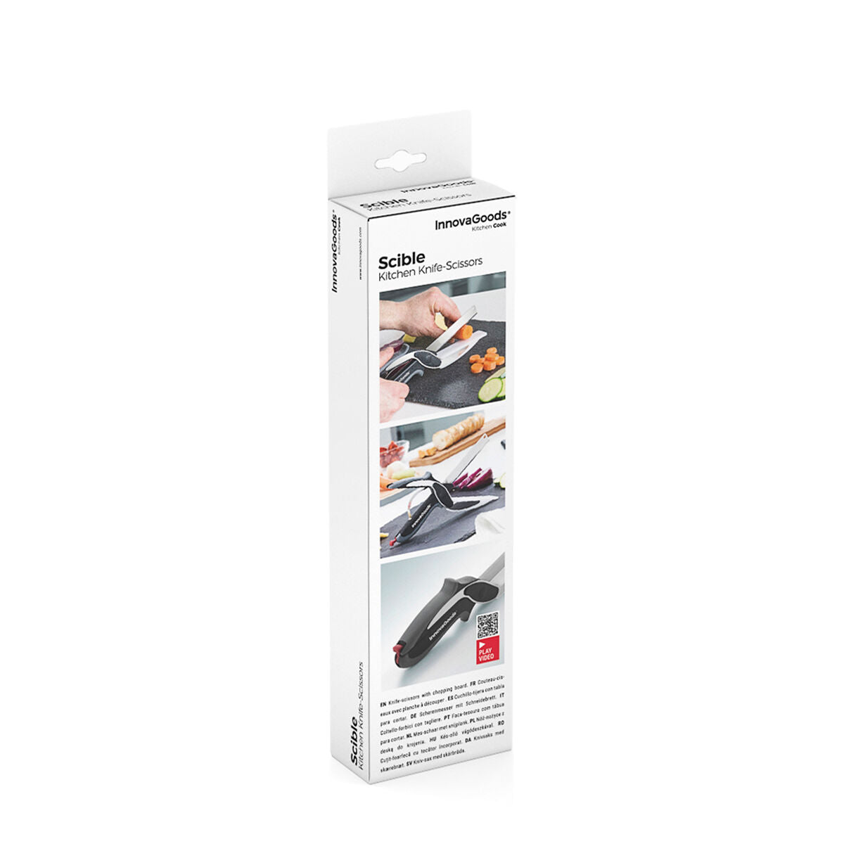 Køkken Kniv-Saks Med Integreret Mini Skærebræt Scible InnovaGoods