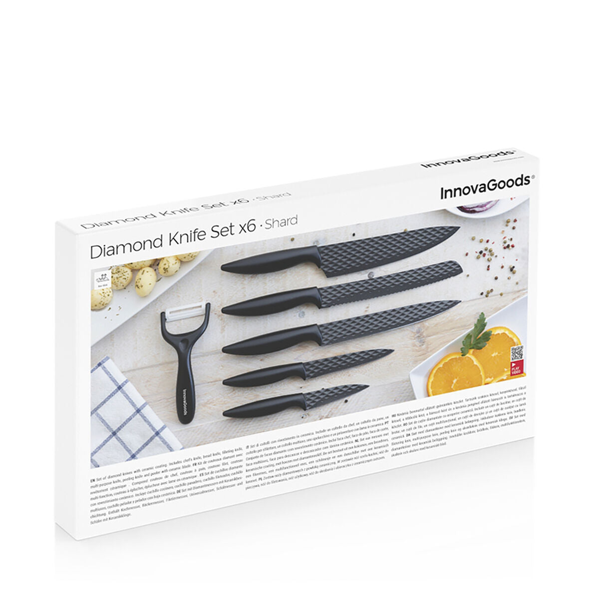 Diamant knivsæt Shard InnovaGoods 6 Dele