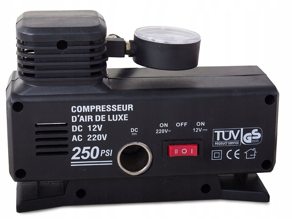 Kompakt Bilkompressor til 230V eller 12V - 17 BAR