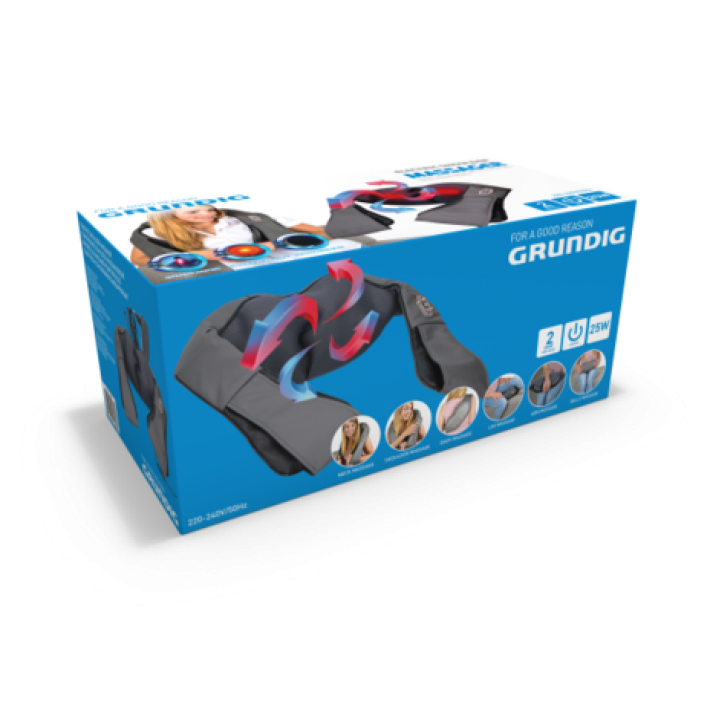 Shiatsu massageapparat fra Grundig til nakke og krop