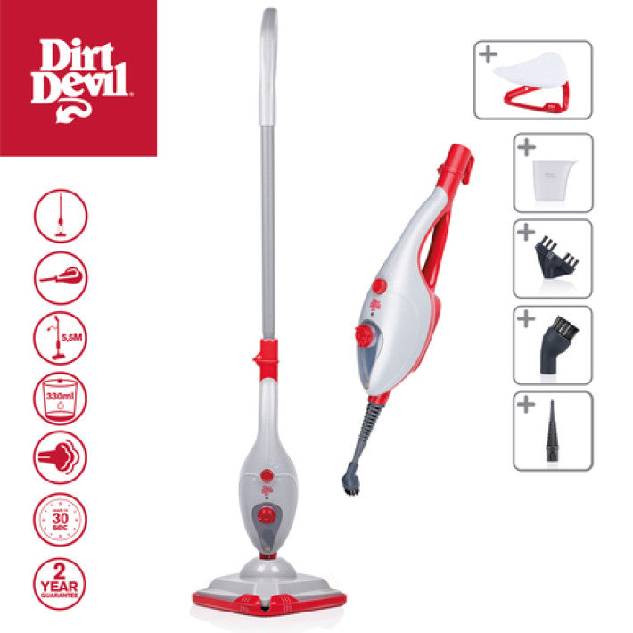 Smart 2-i-1 Dampmoppe og Håndholdig Damprenser 1300W Dirt Devil