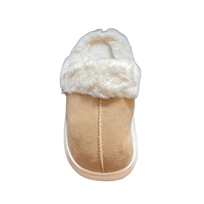 Luksus Dame Hjemmesko i Sort, Brun & Beige