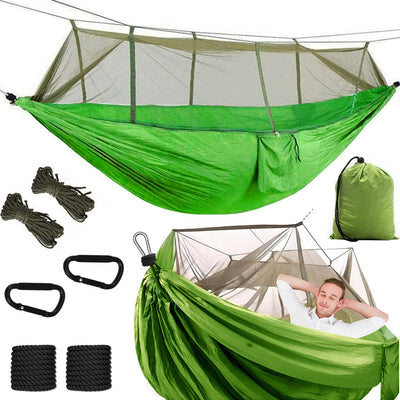 Letvægts Hængekøje med Myggenet – Perfekt til Camping & Outdoor