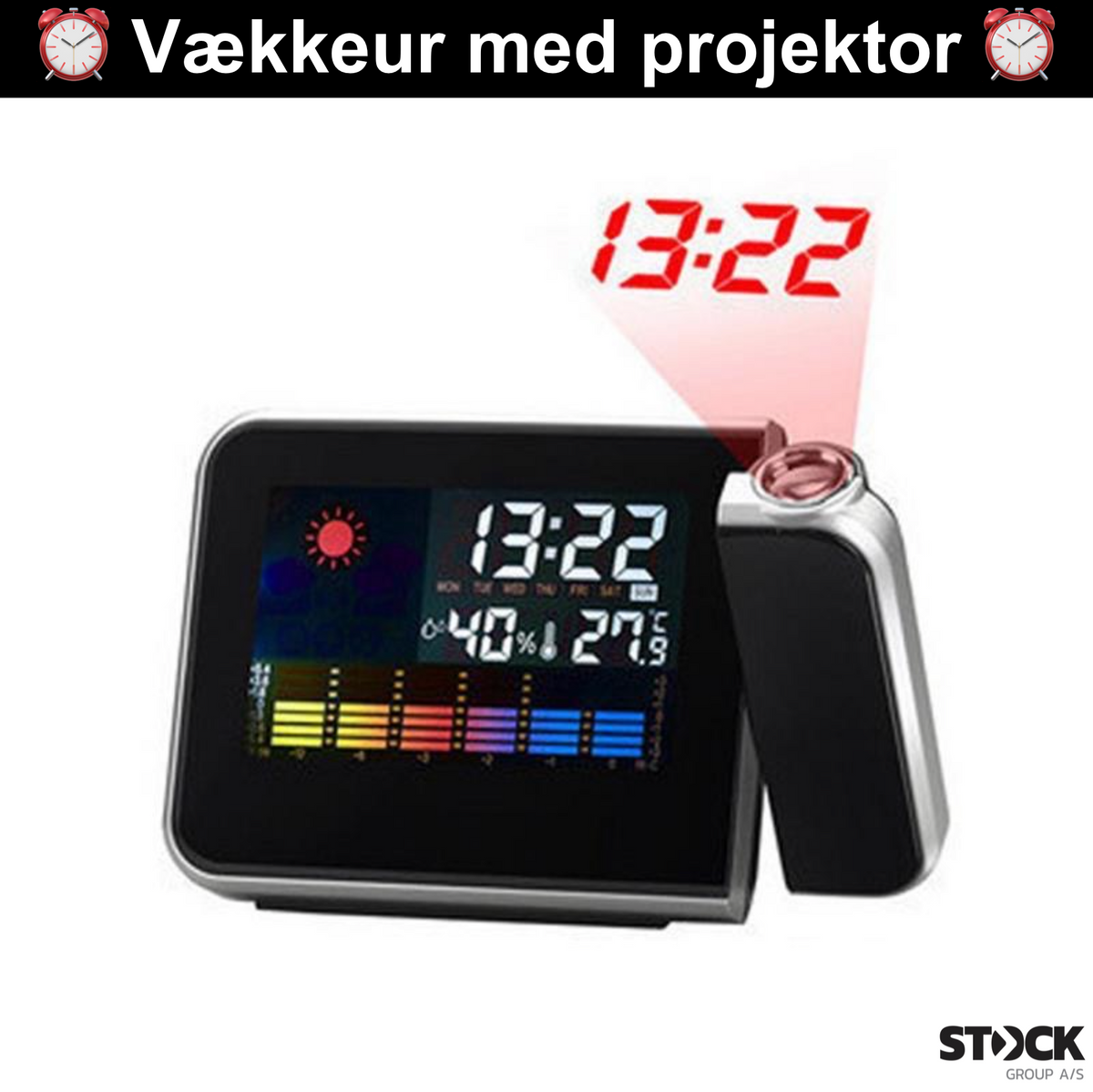 Vækkeur med projektor visning - We Do Better