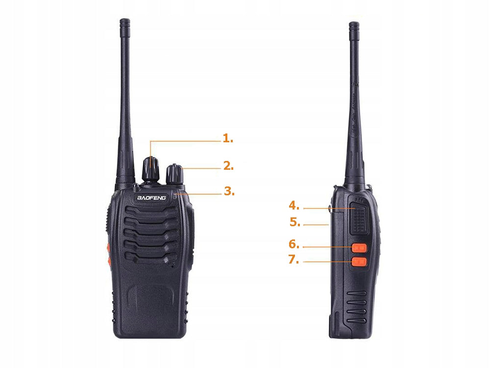 Walkie Talkies Sæt 2 stk. Kraftig med lang Rækkevide