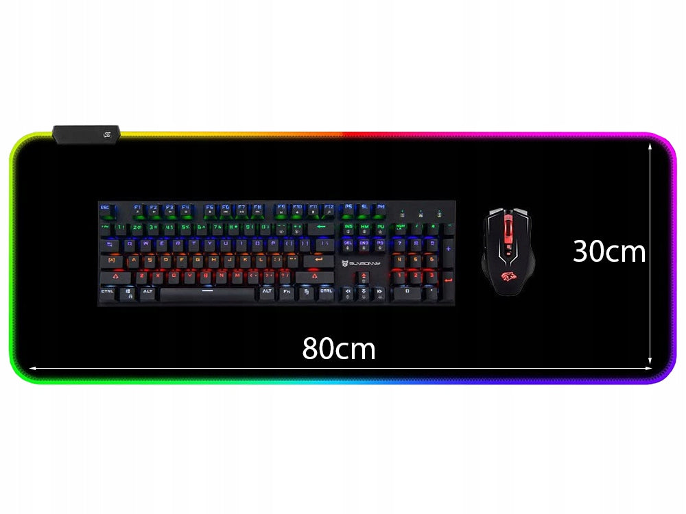 Gaming Musemåtte XXL Oplyst med LED