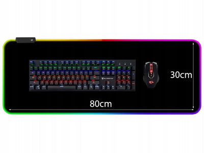 Gaming Musemåtte XXL Oplyst med LED