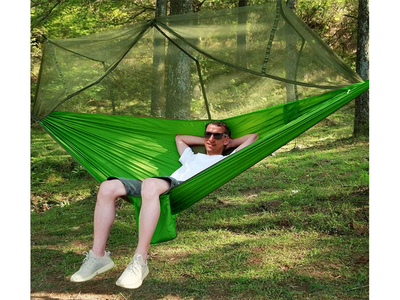 Letvægts Hængekøje med Myggenet – Perfekt til Camping & Outdoor