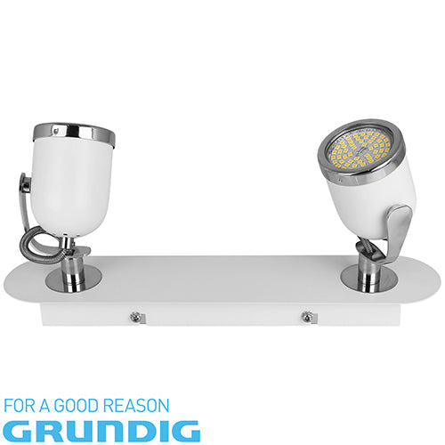 GRUNDIG lampe hvid 2 spot - We Do Better