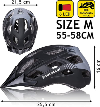 Dunlop Cykelhjelm med LED lys - We Do Better