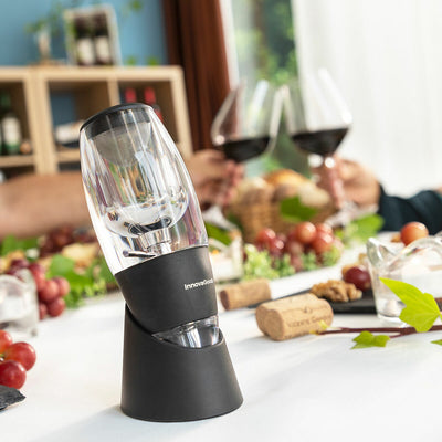 Vinlufter med Filter, Stativ og Fløjlspose – Perfekt Tilbehør til Vinelskere