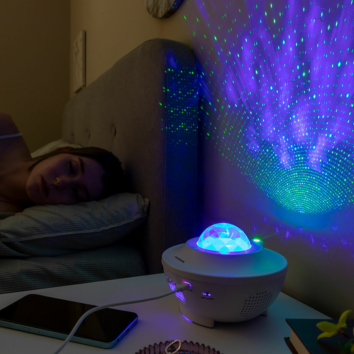 Laser Stjernehimmel Projektor med Højttaler – Skab Magisk Stemning med Lys og Musik