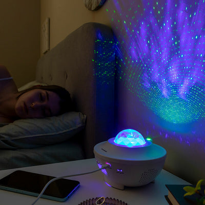 Laser Stjernehimmel Projektor med Højttaler – Skab Magisk Stemning med Lys og Musik