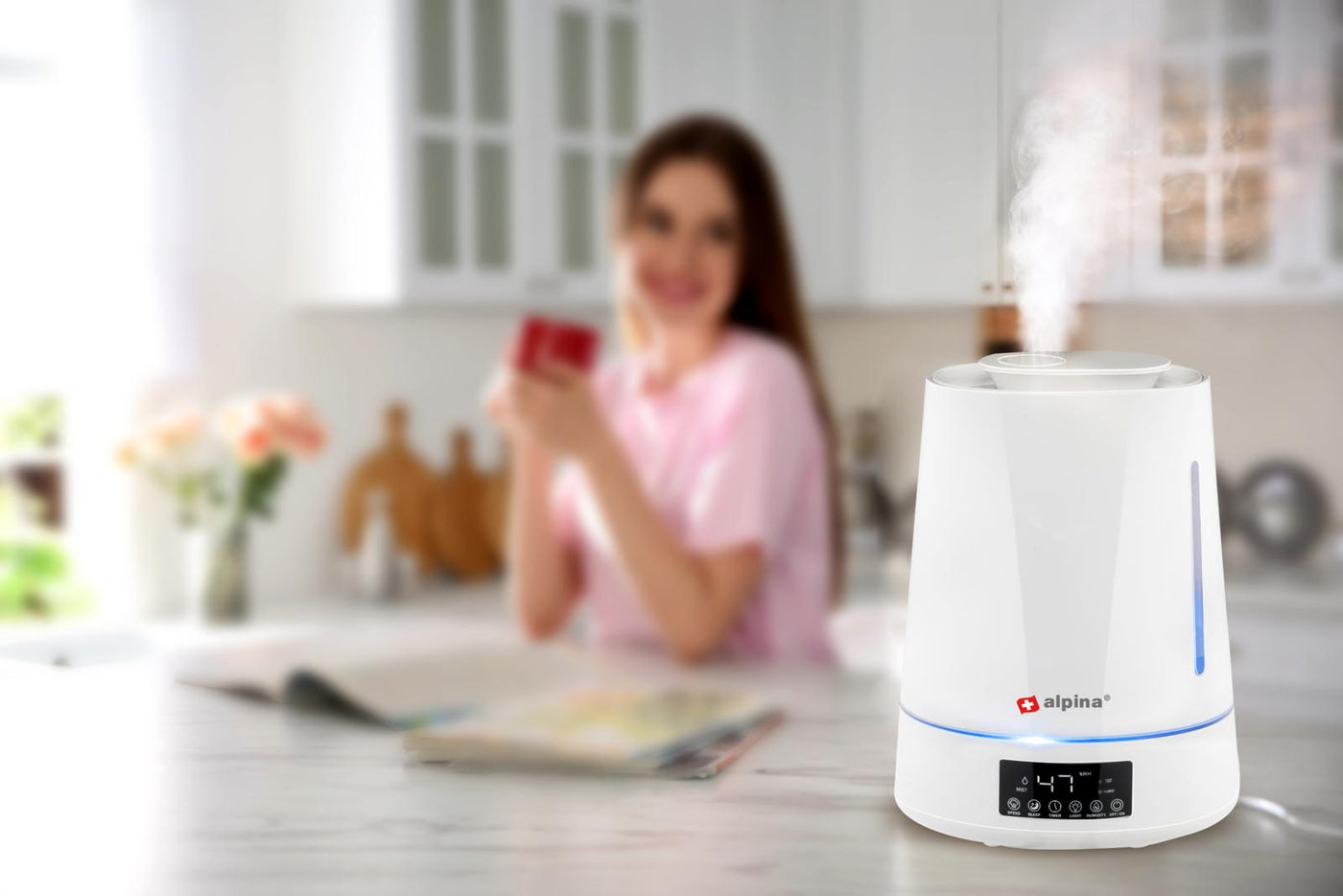 Luftfugter med Timer, Aroma og Fjernbetjening – 4 Liter