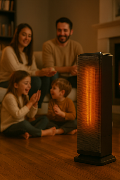 Varmeblæser 2000W, energi­besparende med Fjernbetjening