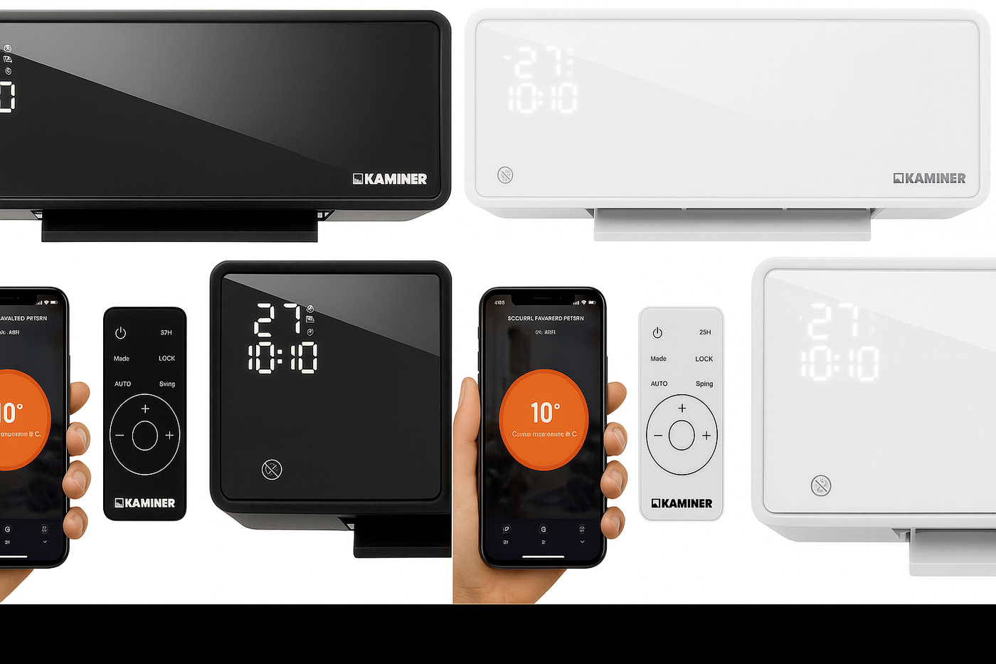 Elvarmer med WiFi, 2000W, Vægmonteret