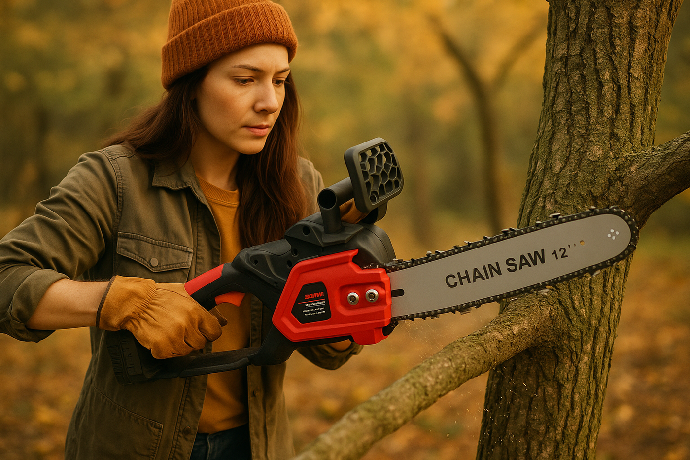 Batteridrevet Kædesav 1200W - 30 cm Skærelængde