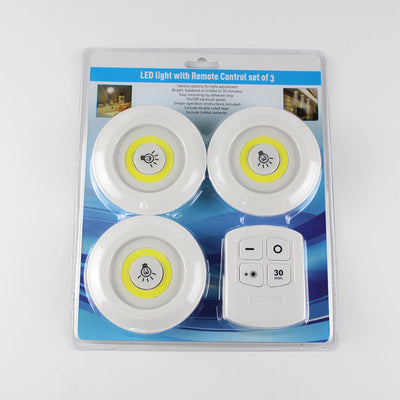 3-Pak LED Belysning EKSTRA NEDSAT INKL. Fjernbetjening