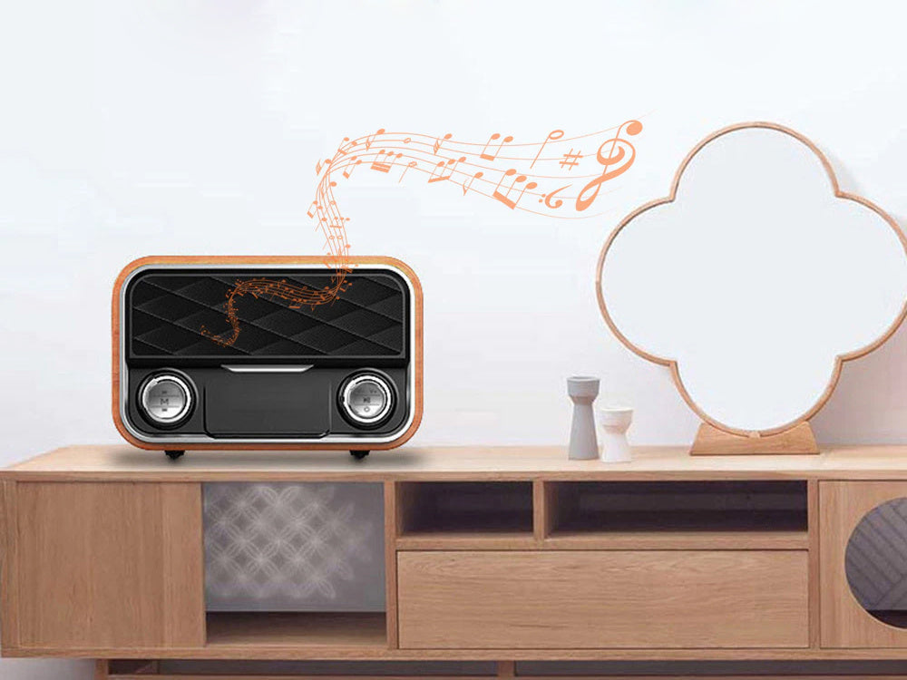 Trådløs Bluetooth Højttaler med Retro Design, FM Radio og AUX