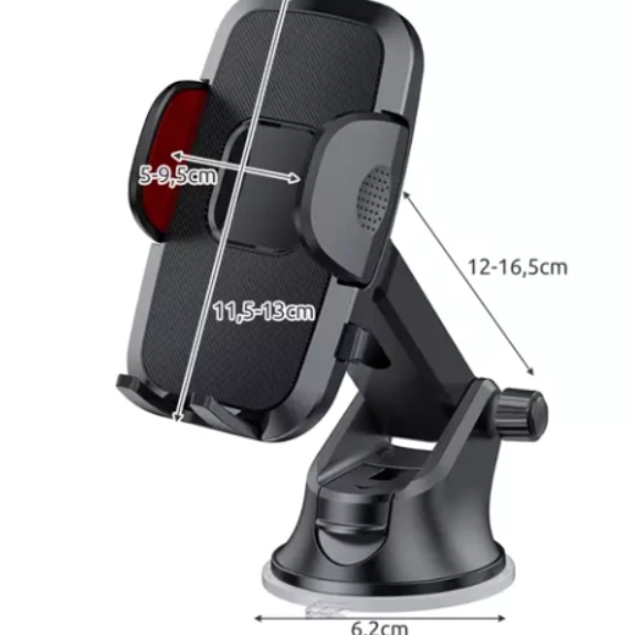 Mobilholder til Bil – 360° Rotation og Teleskoparm