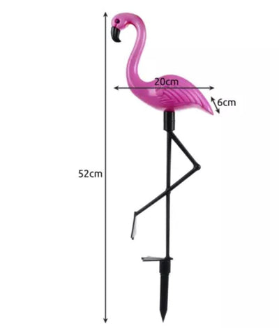 Solcelle flamingoer 3 stk. med lys