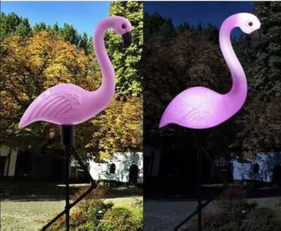 Solcelle flamingoer 3 stk. med lys