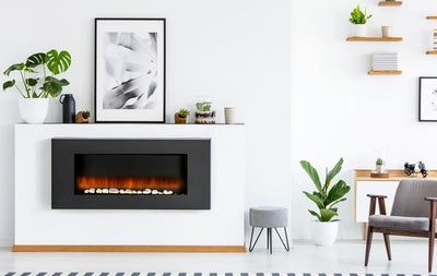 Elektrisk Pejs med Varme+flammeeffekt – Få varme i rummet