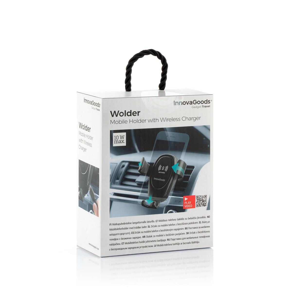Mobilholder med trådløs oplader til bilen Wolder InnovaGoods