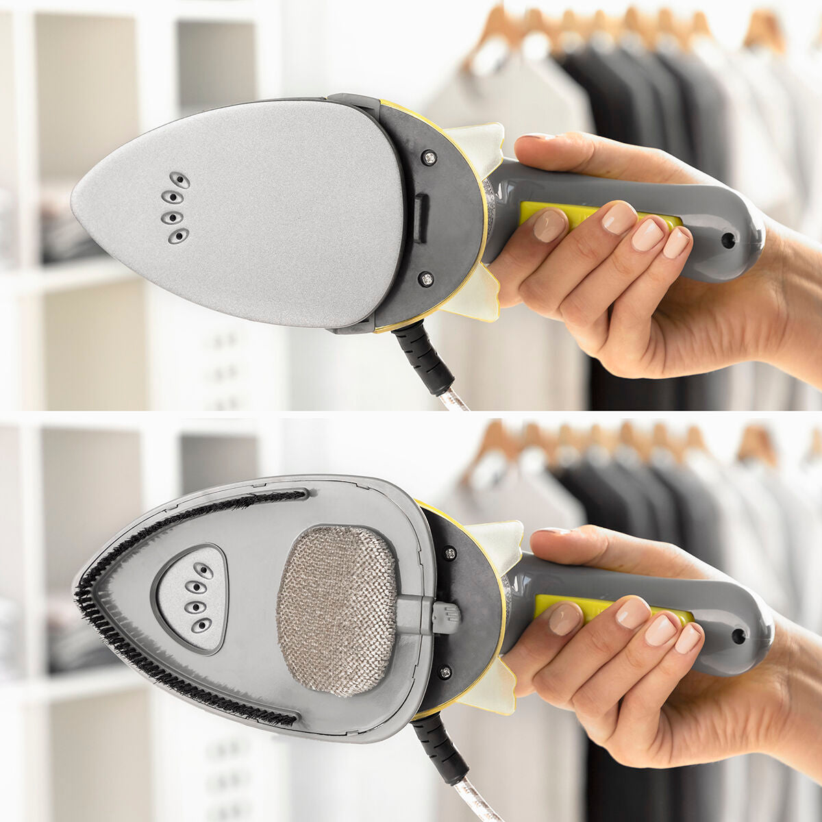 2-i-1 mini dampstrygejern lodret og vandret Velyron InnovaGoods 800 W