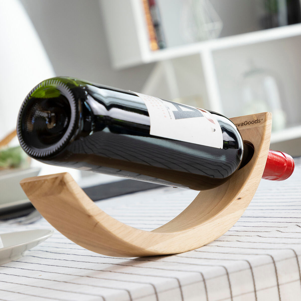 Flydende træ vin flaske Holder Woolance InnovaGoods