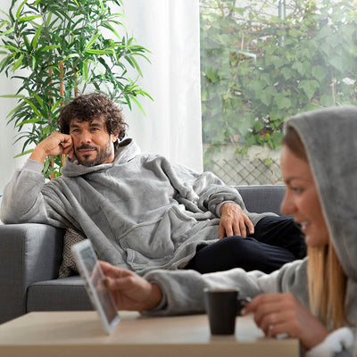 Oversized Tæppe med Fleece for og Ærmer – Perfekt til Hygge og Varme