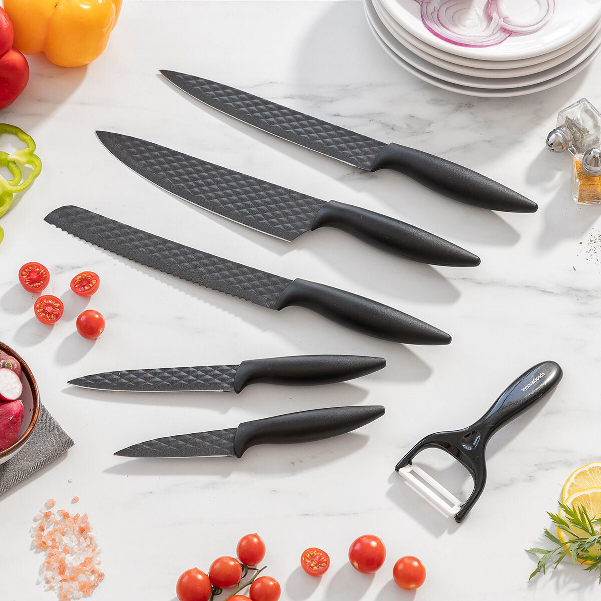 Diamant knivsæt Shard InnovaGoods 6 Dele