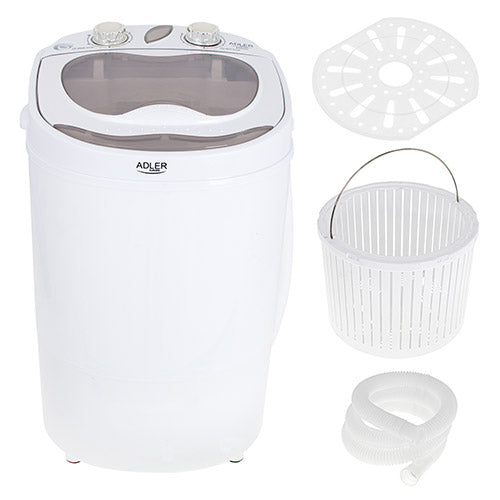 Kompakt Mini Vaskemaskine med Centrifuge – Perfekt til Rejser og Små Boliger