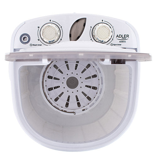 Kompakt Mini Vaskemaskine med Centrifuge – Perfekt til Rejser og Små Boliger