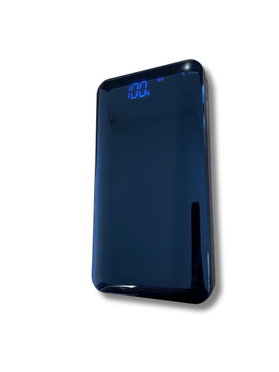 Powerbank 20000 mAh med Hurtigopladning og Indbygget Skærm - Sort