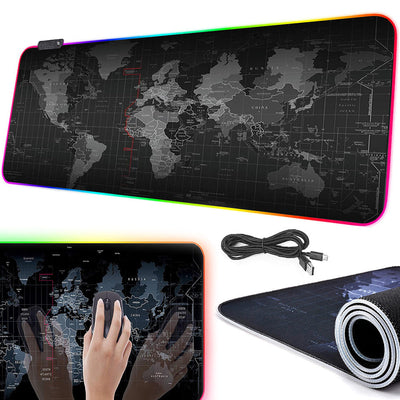 XXL Gaming musemåtte med LED Baggrundsbelysning – 80x30 cm