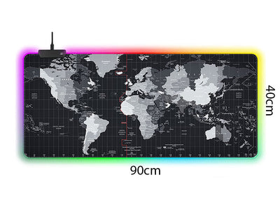 XXXL Gaming musemåtte med LED Lys – 90x40 cm