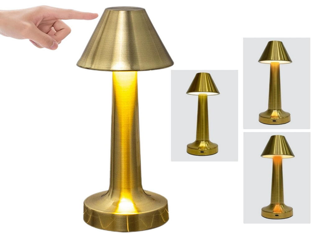Smart Lampe med Touch Funktion – 3-Trins Lys & Genopladelig Batteri