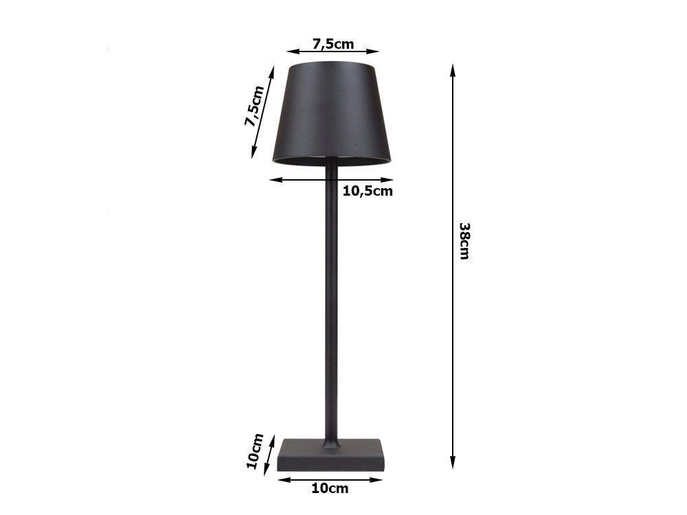 Natbordslampe med Touch 3-Trins Lysindstilling: Varm, Neutral, Kold - USB-Genopladelig!