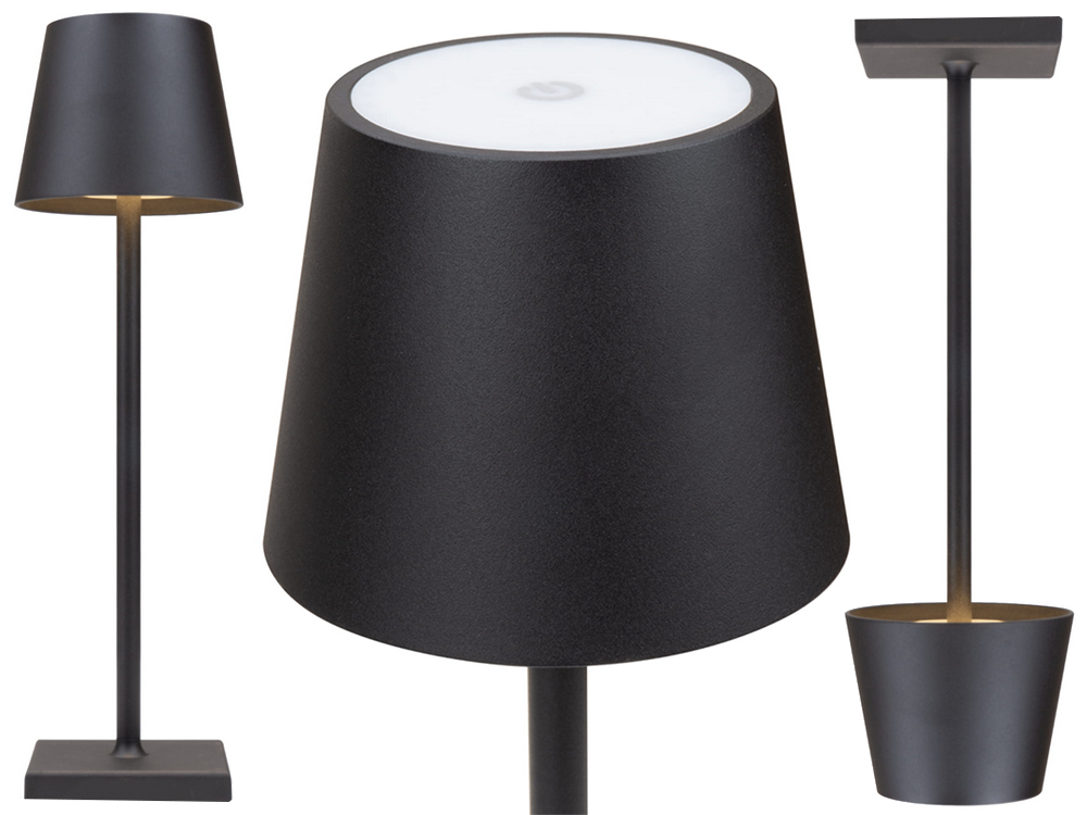 Natbordslampe med Touch 3-Trins Lysindstilling: Varm, Neutral, Kold - USB-Genopladelig!
