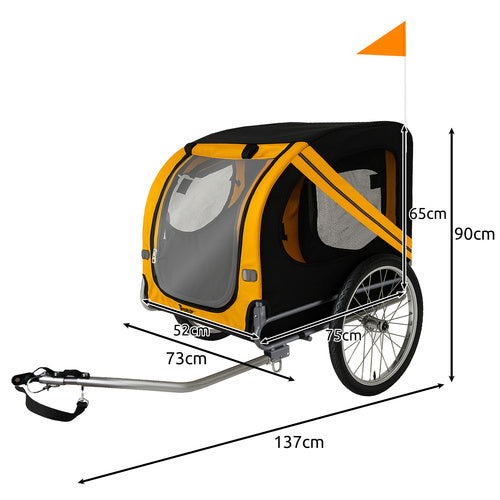 Cykeltrailer til Hund – Stor og Komfortabel Transportvogn