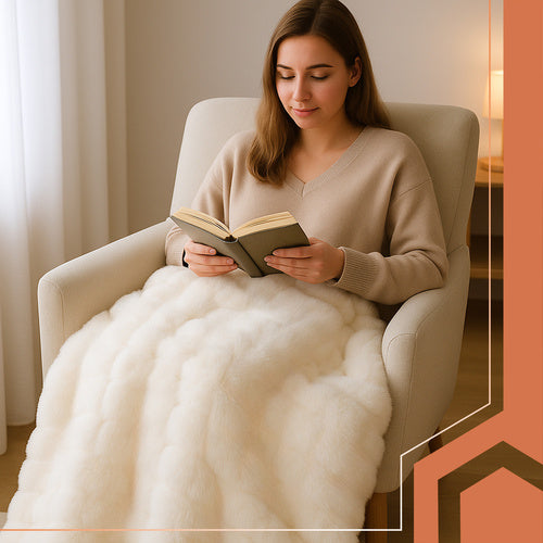 Ultra blødt - bamse blødt Tæppe, hvid, 160×100 cm – lækkert & klar til hverdagens hygge