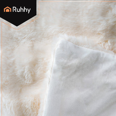 Ultra blødt - bamse blødt Tæppe, hvid, 160×100 cm – lækkert & klar til hverdagens hygge