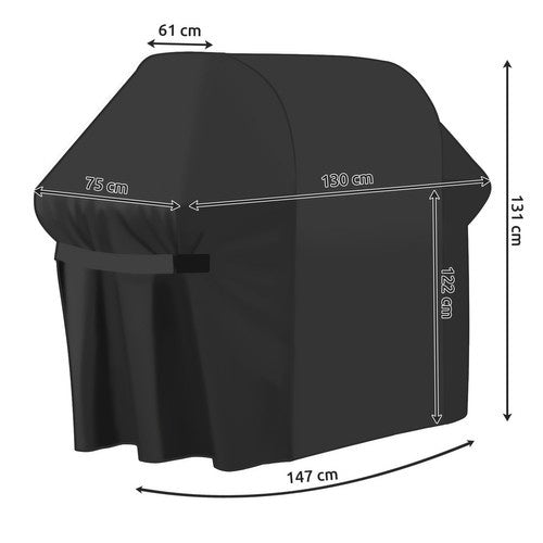 Grillovertræk XL str. 147x61x122 cm til Gasgrill og Kulgrill – Vandtæt og UV-Beskyttende