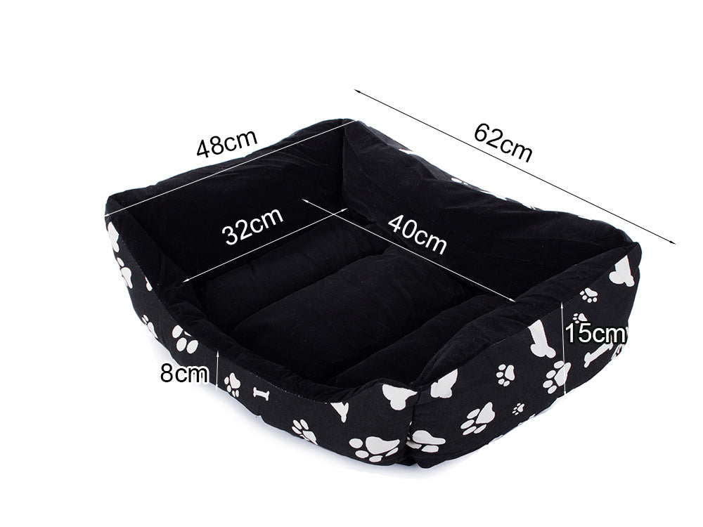 Hundekurv med Pude - XL - 62x48 cm