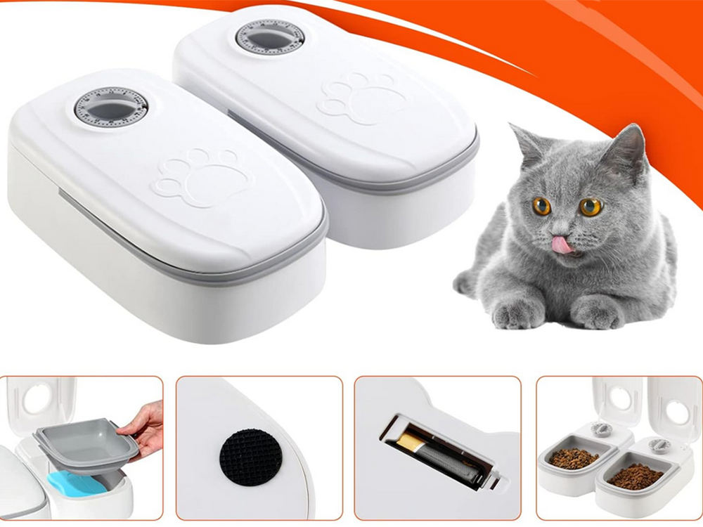 Automatisk Foderdispenser med Timer til Hund og Kat