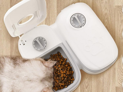 Automatisk Foderdispenser med Timer til Hund og Kat