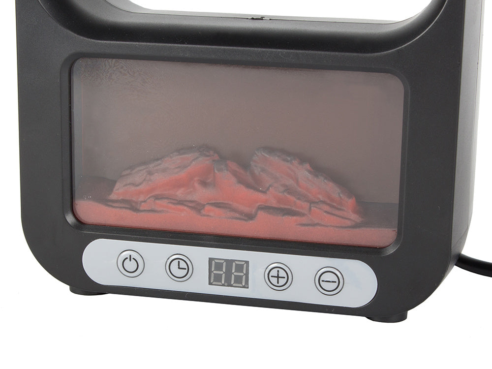 Elektrisk Thermo Varmeblæser med LED Pejs - 500W
