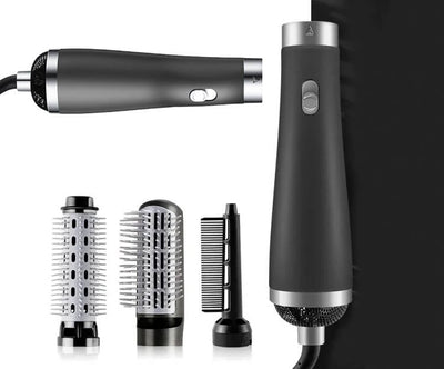Multifunktionelt 3-i-1 Styling Kit: Hårtørrer, Krøllejern og Hårbørste