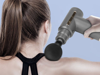 Massagepistol med 4 Udskiftelige Hoveder - Til Dybdegående Muskelafslapning